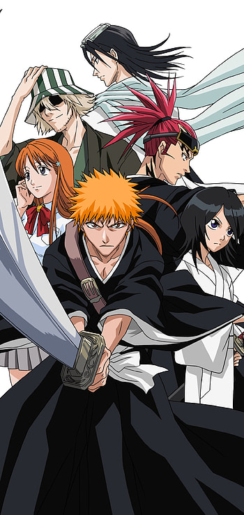 Bleach — Ichigo & Soul Reapers (Rukia, Renji, Orihime, Urahara, Byakuya), Kisuke Urahara, Rukia Kuchiki, Ichigo Kurosaki, Anime, Bleach HD phone wallpaper