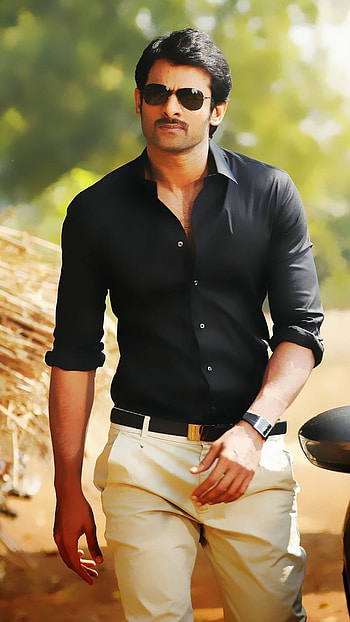 Prabhas Ka, Black Shirt, hoot HD phone wallpaper