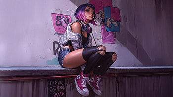 Uptown Girl Chilling, artist, artwork, art, digital-art, ai, anime-girl HD wallpaper