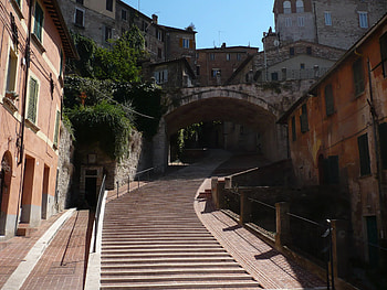 Perugia, Stairs of Perugia, Review and , Captivating architecture HD wallpaper