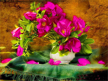 Still life, pink, pretty, vase, flowers, lovely, harmony, nice HD wallpaper