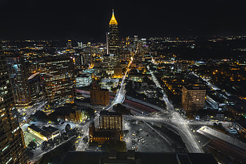 Cities, Night, Usa, Building, United States, Atlanta HD wallpaper