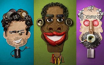 funny faces stickers, 3d and cg, abstract HD wallpaper