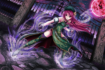 hong meiling, hong, touhou, chinese, meiling, dress HD wallpaper