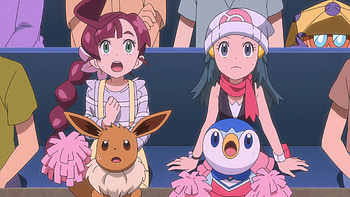 Pokemon Ultimate Journeys with Eevee, Piplup, Chloe, and Dawn, Eevee (Pokémon), Piplup (Pokémon), Chloe (Pokémon), Dawn (Pokémon), Anime, Pokémon Ultimate Journeys: The Series HD wallpaper