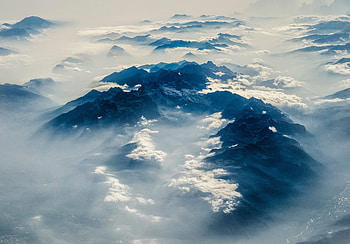 Nature, Mountains, Clouds, View From Above, Alps HD wallpaper