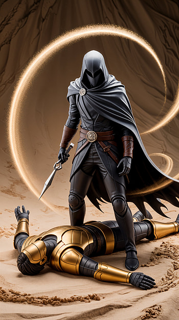 Sandshadow Assassin — , assassin, hooded figure, armor HD phone wallpaper