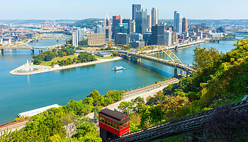 Duquesne Incline, Pittsburgh Skyline HD wallpaper