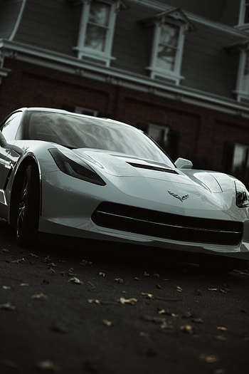 Sports, Chevrolet, Cars, Car, Front View, Machine, Sports Car, Supercar, Chevrolet Corvette HD phone wallpaper