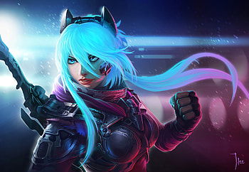 Scifi Warrior Girl , scifi, artist, artwork, digital-art, deviantart HD wallpaper