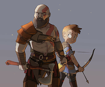 Kratos & Atreus, Atreus (God Of War), Kratos (God Of War), video game, God of War: Ragnarök HD wallpaper