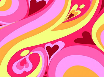 Groovy hearts, swirls, love, hearts, 70s, groovy HD wallpaper