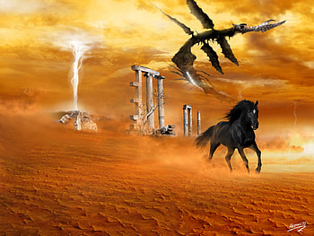 SotC The Sunlit Earth Colossus by hastati, shadow of the colossus, video games, horse, ps2 HD wallpaper
