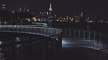 Cities, Night, Night City, Bridge HD wallpaper