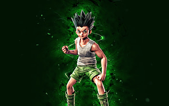 Gon css, , green neon lights, Hunter x Hunter, Rookie Hunter, Gon Furikusu, Jump Force, Gon css Hunter x Hunter HD wallpaper
