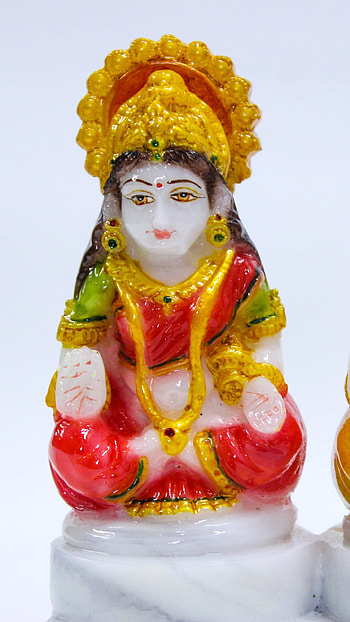 Lakshmi Ganesh, Statue, Goddess Laxmi HD phone wallpaper