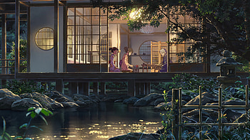 Mitsuha house, Makoto Shinkai HD wallpaper