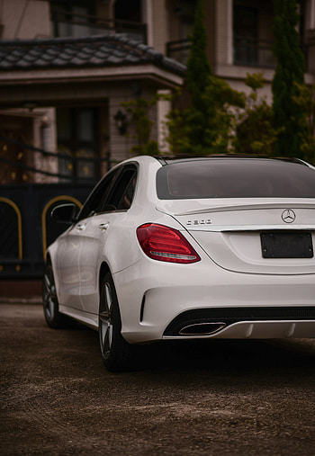 Cars, Car, Back View, Rear View, Mercedes, Mercedes-Benz C300 HD phone wallpaper