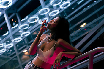 Smoker Girl, smoke, girl, model, girls HD wallpaper