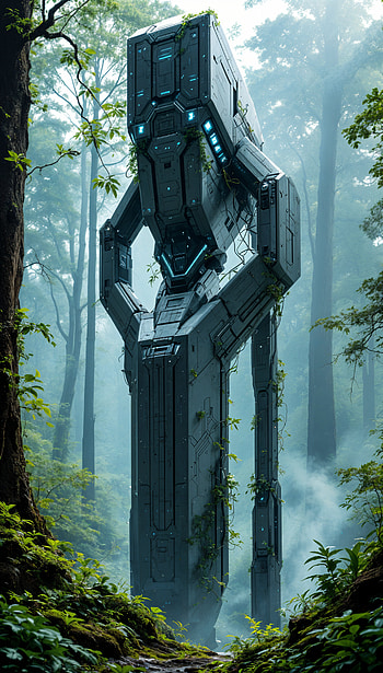 Mystical Forest Guardian: Futuristic , futuristic, forest, technology, Sci Fi HD phone wallpaper
