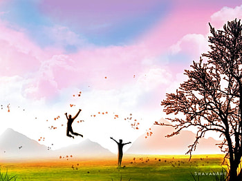 Autumn Dreams, scenery, sky, green, tree HD wallpaper