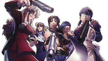 Black Lagoon, women, gun, black, lagoon HD wallpaper