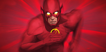 Red Flash, the-flash, superheroes, artist, artwork, digital-art, deviantart HD wallpaper