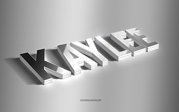 Kaylee, silver 3d art, gray background, with names, Kaylee name, Kaylee greeting card, 3d art, with Kaylee name HD wallpaper