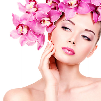 ღ, Flowers, Model, Girl, Makeup HD wallpaper