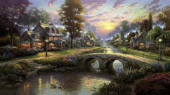 Captivating village, Enchanting scenery, Serenity at its best, Tranquil lifestyle HD wallpaper