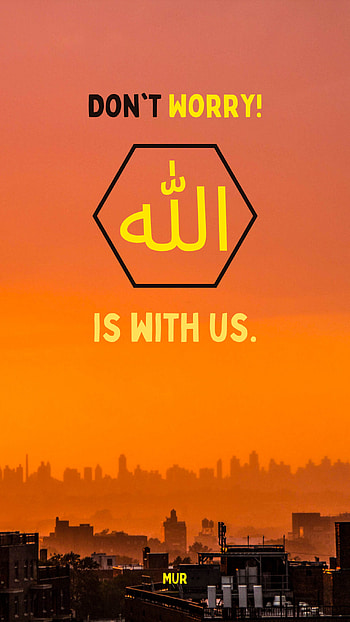 Allah, orange, islam, islamic, muslim, reminder, Quranic, Quran, yellow, mur HD phone wallpaper
