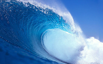 The Big Blue Wave, blue, sea, big, wave, ocean HD wallpaper