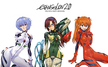 NGE Girls, asuka, rei, makinami mari illustrious, neon genesis evangelion HD wallpaper
