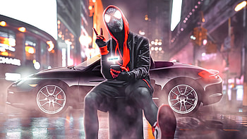 Spiderman Chilling In City , spiderman, superheroes, artist, artwork, digital-art HD wallpaper