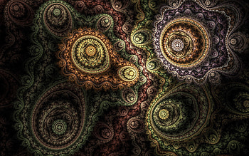Abstract, Patterns, Circles, Rotation, Floral HD wallpaper