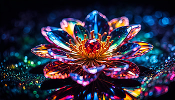 Crystal flower, crystal HD wallpaper