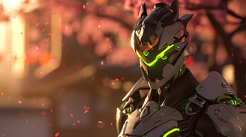 Genji of Overwatch in Bloom, video game, Overwatch, Genji (Overwatch) HD wallpaper