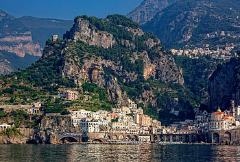 Cities, Italy, City, Building, Rocks, Bay, Amalfi HD wallpaper
