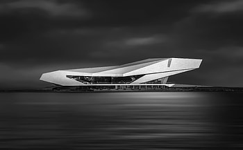 Architecture, Building, Minimalism, Bw, Chb HD wallpaper