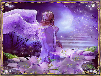 angel, waiting, purple, hope, lonely HD wallpaper