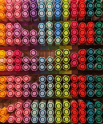 Miscellanea, Miscellaneous, Multicolored, Motley, Caps, Markers HD phone wallpaper