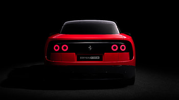 Ferrari Luce — Midnight Rear | Scarlet Ferrari | Rearview Ferrari, Vehicle, Sports Car, Red Car, Coupé HD wallpaper