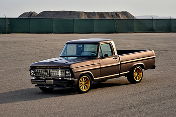 1972-Ford-F-100, Truck, 1972, Gold Rims, Classic HD wallpaper