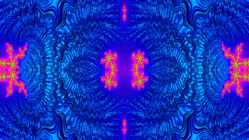 Trippy Psychedelic Fractal, trippy, psychedelic, aesthetic, blue, Abstract, fractal, abstract blue HD wallpaper