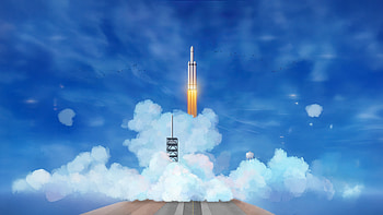 Rocket Launch Above Clouds, rocket, clouds, cloud, sky, artist, artwork, art, digital-art, ai, deviantart HD wallpaper