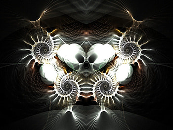 EVIL II, paint, fractal, life, planet HD wallpaper