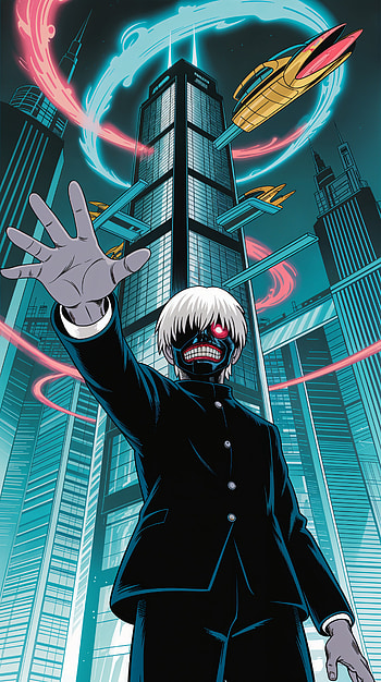 Kaneki's Rise — Tokyo Ghoul , Tokyo Ghoul, Ken Kaneki, Anime, white hair HD phone wallpaper