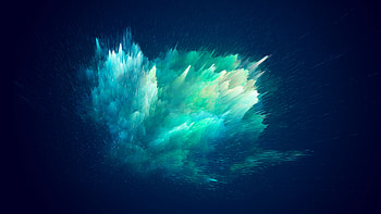 Abstract, blue green, clouds, green HD wallpaper