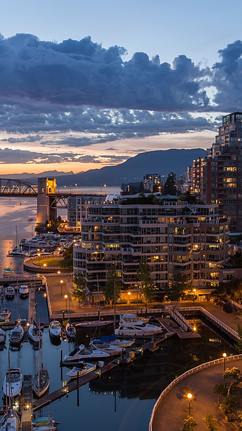 6s/7/8 Retina , Vancouver cityscape, Canadian travel destination, Beautiful skyline HD phone wallpaper