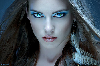 change, lady, 3d, eyes, face, hair, nice HD wallpaper